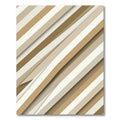 Warm Beige Diagonal Stripe Rug
