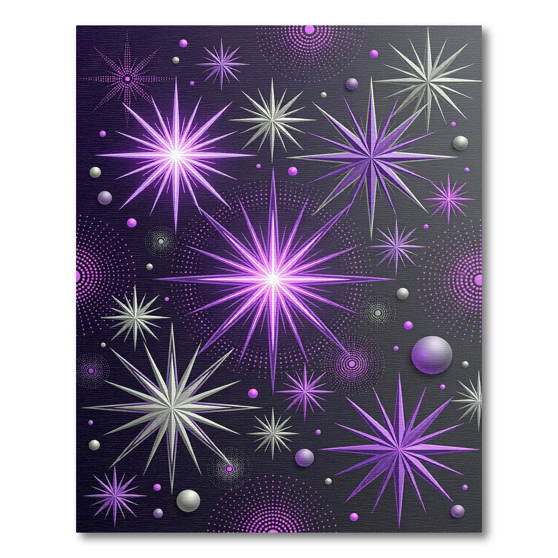Celestial Radiant Purple Starry Sky Rug