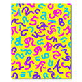 Bright Yellow Playful Numeral Splash Rug