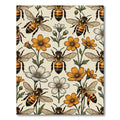 Vintage Honeycomb Bee and Daisy Meadow Rug