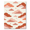 Coral and Pink Cloud Ensemble Rug