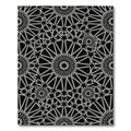 Monochrome Geometric Starburst Mandala Rug
