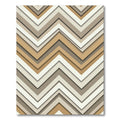 Modern Neutral Chevron Abstract Rug