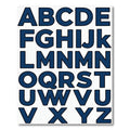Bold Navy Blue Alphabet Typography Rug