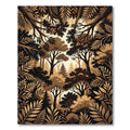 Monochromatic Woodland Canopy Forest View Rug