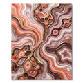 Abstract Terracotta Fluid Agate Gold Overlay Rug