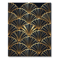 Black Golden Art Deco Fan Rug
