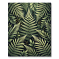 Emerald Green Fern Forest Pattern Rug