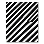Bold Black White Diagonal Stripe Rug