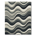 Monochromatic Stripe Wave Composition Rug