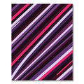 Bold Magenta Purple Diagonal Striped Rug