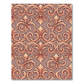 Antique Peach Baroque Flourish Rug