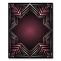Crimson Art Deco Geometric Frame Rug