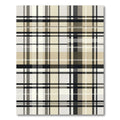 Modern Neutral Beige Plaid Grid Rug