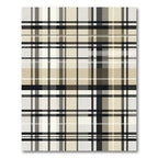 Modern Neutral Beige Plaid Grid Rug