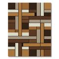 Earthy Rectilinear Blocks Composition Rug