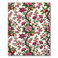 Botanical Apple Blossom and Peony Wallpaper Rug