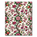 Botanical Apple Blossom and Peony Wallpaper Rug