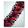 Romantic Gradient Crimson Heart Shower Rug