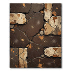 Cracked Earth Stone Mosaic Rug