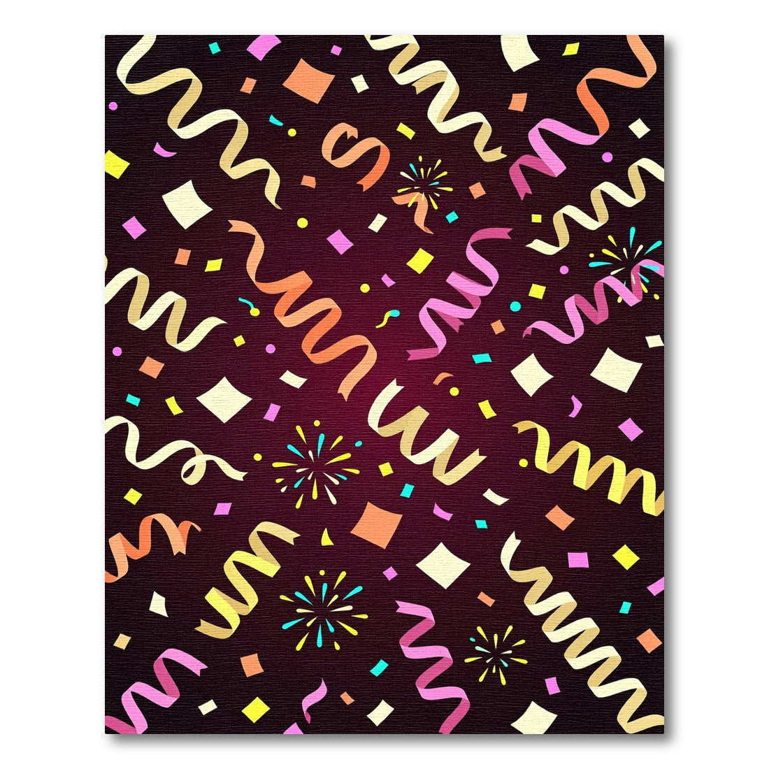 Festive Confetti and Streamers Assortment Rug