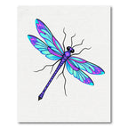 Vibrant Blue Purple Dragonfly Wings Rug
