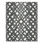 Monochrome Architectural Diamond Lattice Overlay Rug