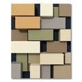 Organic Rectangular Blocks Earth Tones Rug