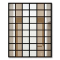 Minimalist Brown Window Grid Square Rug