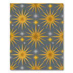 Golden Starburst Graphic Overlay Rug
