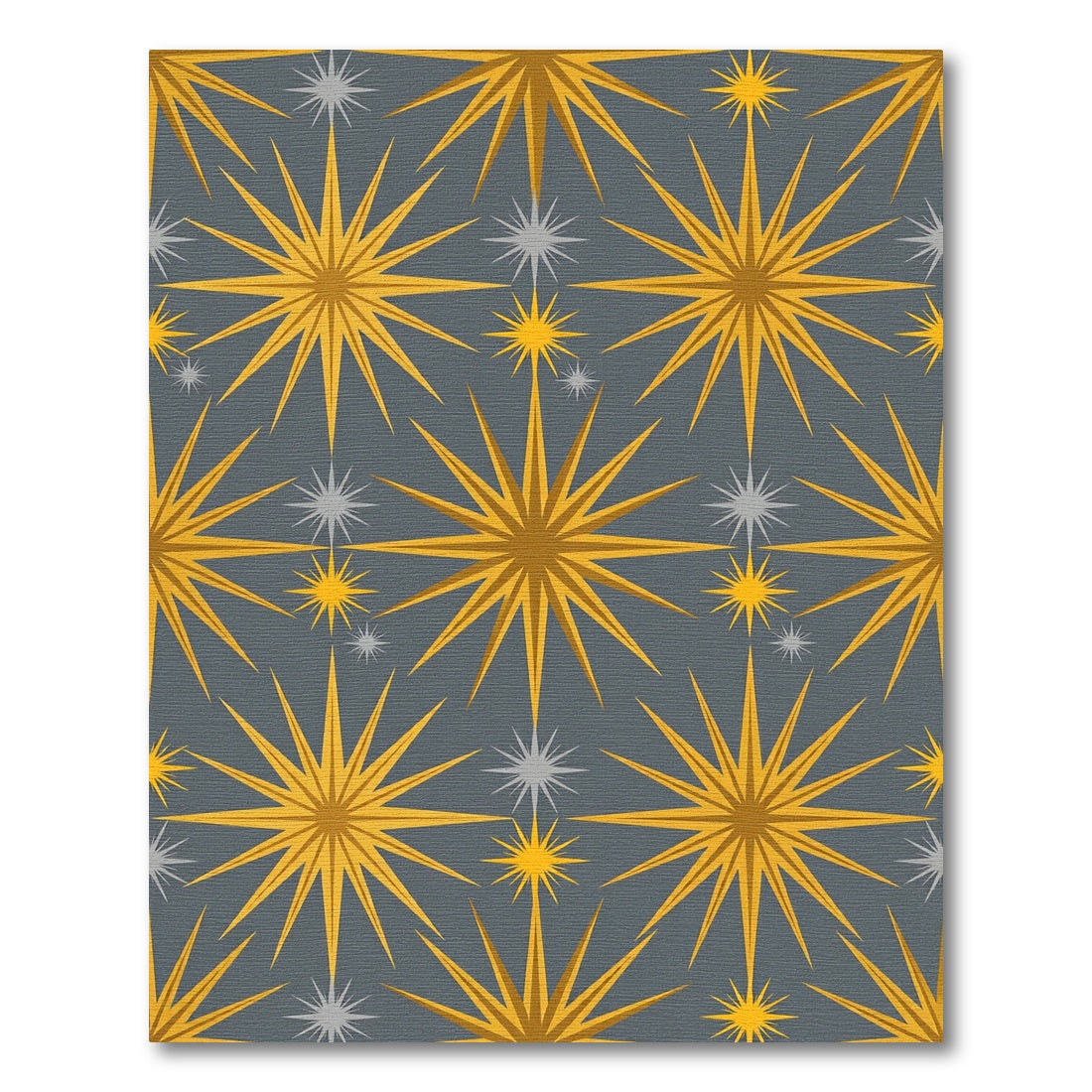 Golden Starburst Graphic Overlay Rug