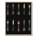 Minimalist Black Cutlery Collection Rug