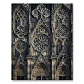 Gothic Gray Trefoil Rose Window Rug