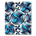 Cool Blue Propeller Abstract Rug