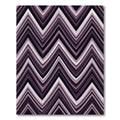 Sophisticated Purple Chevron Zigzag Wave Rug