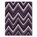 Sophisticated Purple Chevron Zigzag Wave Rug