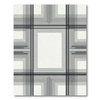 Monochrome Geometric Lines Composition Rug