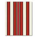 Bold Red Off White Vertical Stripes Rug