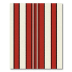 Bold Red Off White Vertical Stripes Rug