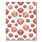 Blushing Seashell Coastal Beach Accent Rug