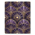 Regal Purple Gold Fan Medallions Rug