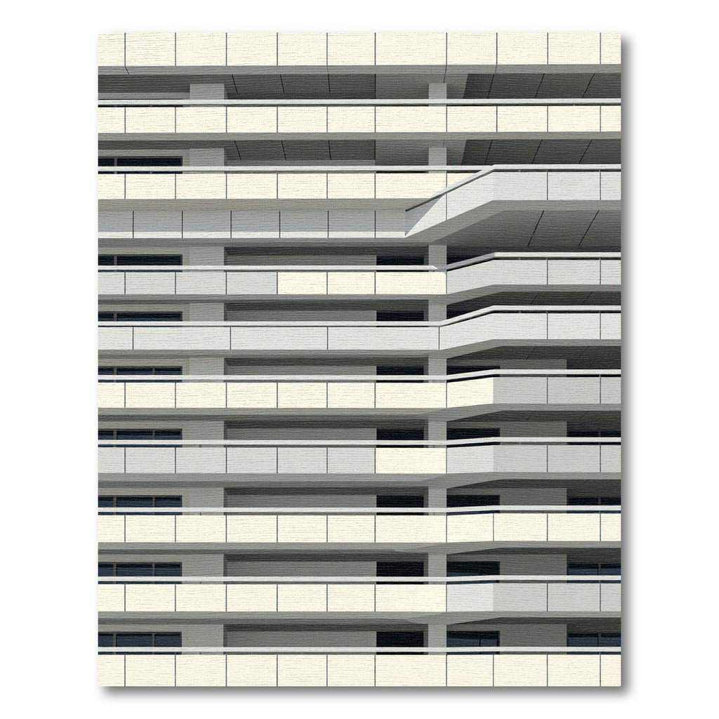 Modern Geometric White Apartment Balconies Rug