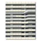 Modern Geometric White Apartment Balconies Rug