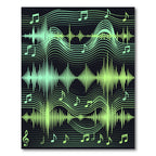 Green Musical Wave Form Rug
