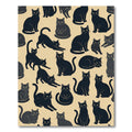 Whimsical Black Cat Graphic Illustration Rug