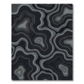 Dark Gray Contour Topographical Waves Rug