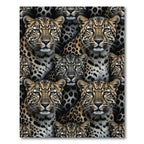 Majestic Leopard Head Safari Tapestry Rug