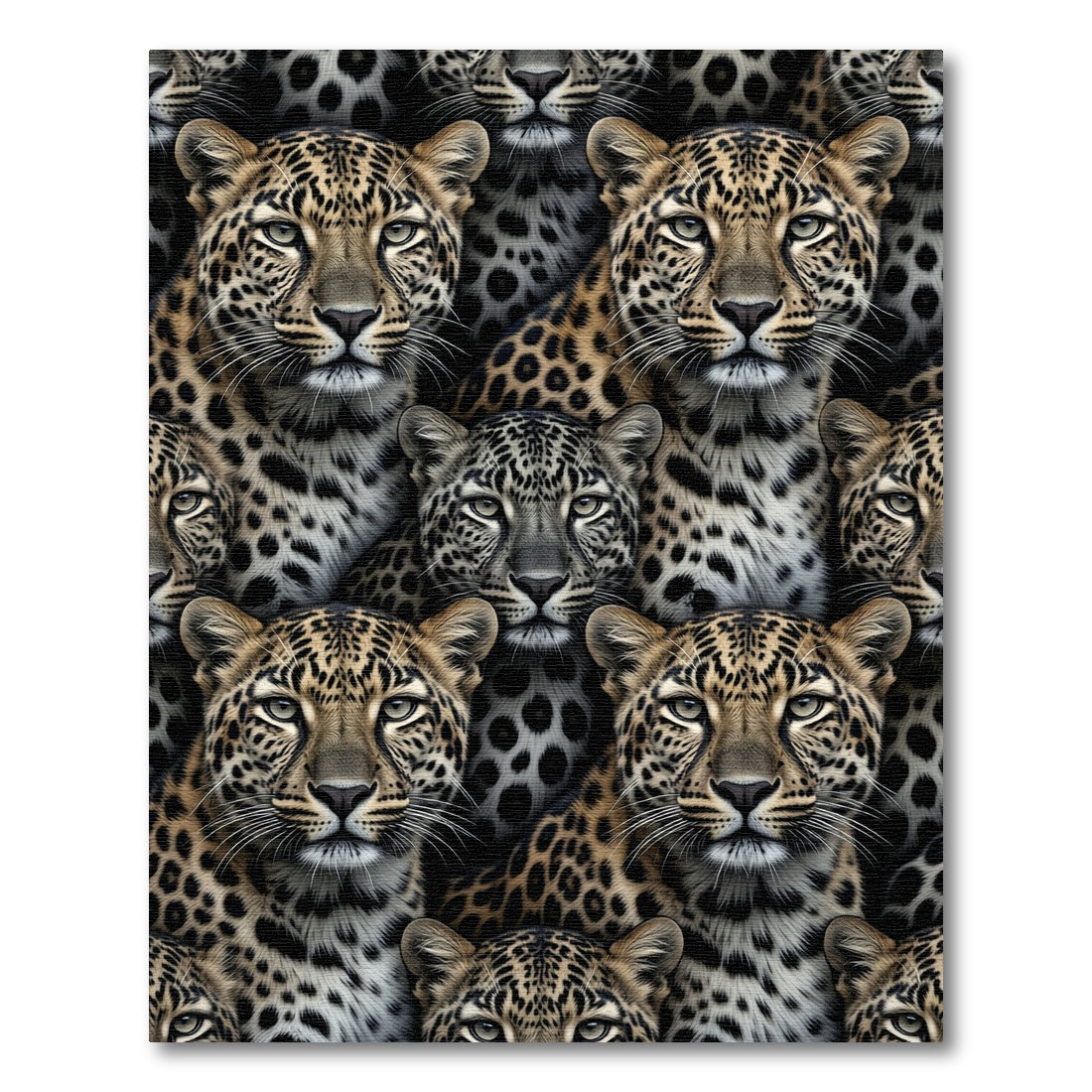 Majestic Leopard Head Safari Tapestry Rug