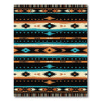 Navajo Inspired Geometric Diamond Stripe Rug