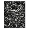 Monochromatic Swirling Vortex Graphic Rug